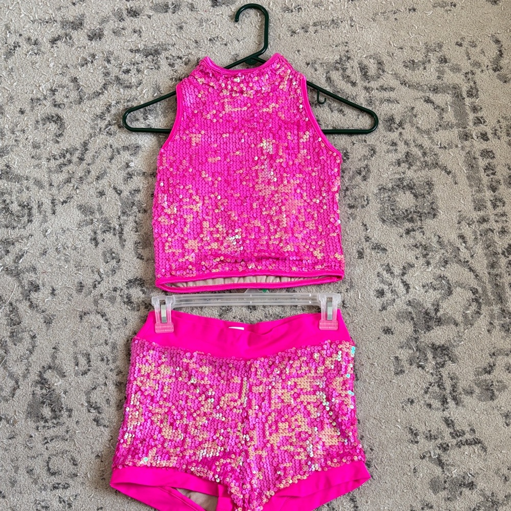 Balera Pink Sequin Kids Dance Costume